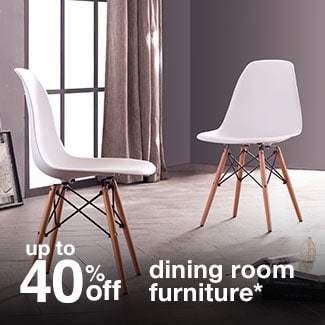 up to 40% off dining room furniture*