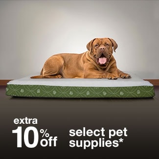 extra 10% off select pet supplies*