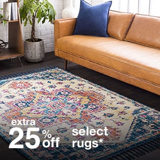 extra 25% off select rugs*