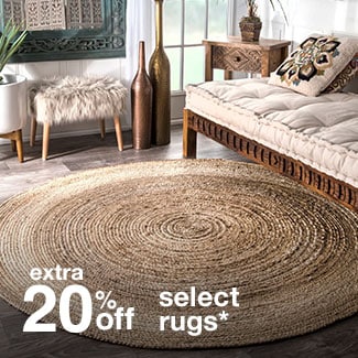 extra 20% off select rugs*
