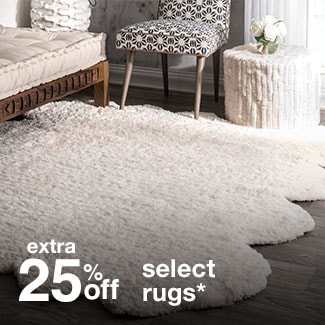 extra 25% off select rugs*