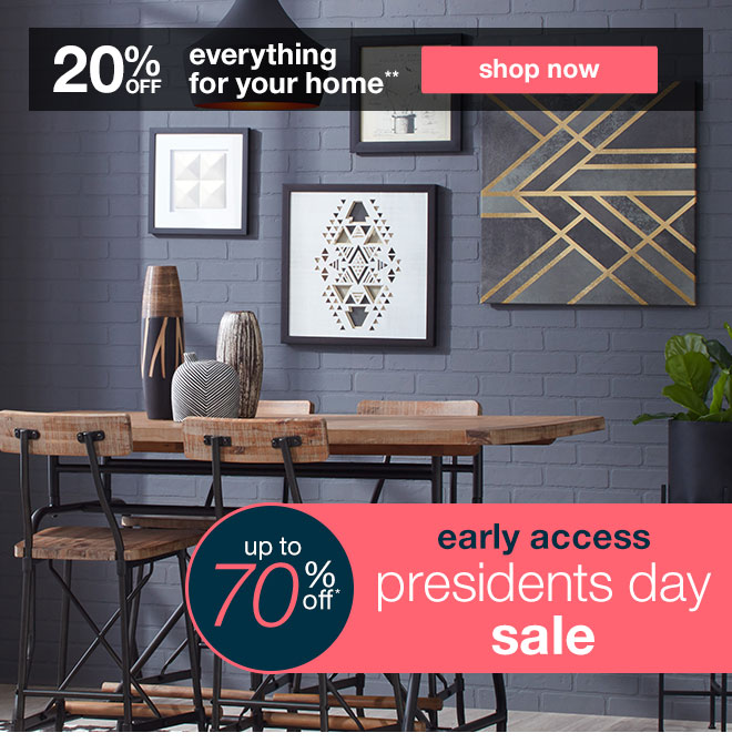 20% off everything for your home**