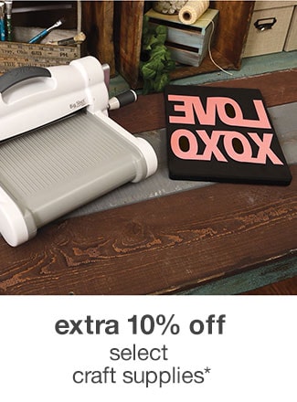 extra 10% off select craft supplies*