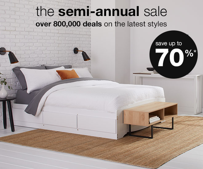 the semi-annual sale - save up to 70%*