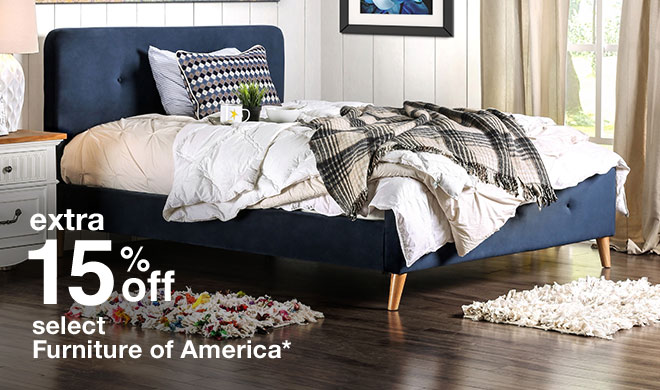 extra 15% off select Furniture of America*