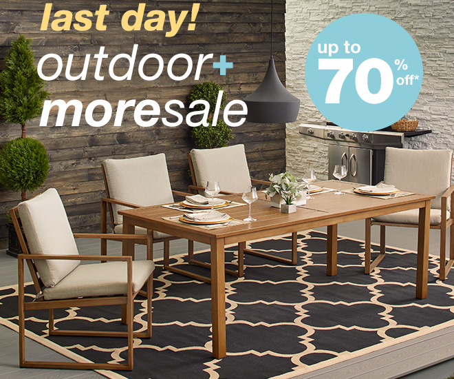 last day! - outdoor + more sale - up to 70% off*