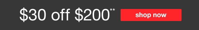 $30 off $200 coupon*