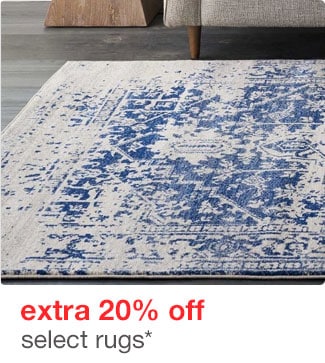 extra 20% off select rugs*