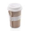 Travel mug White and beige travel mug