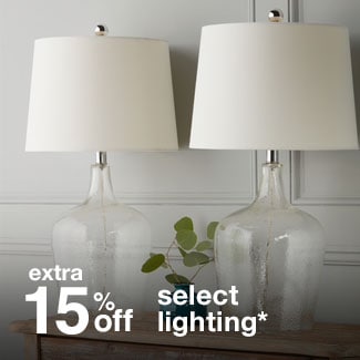 extra 15% off select lighting*