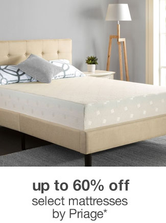 up to 60% off select mattresses by Priage*