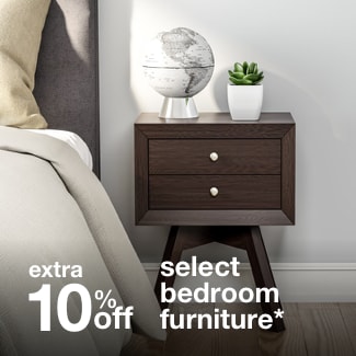 extra 10% off bedroom furniture*