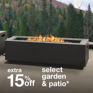 extra 15% off select garden & patio*