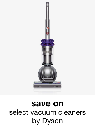 save on select vacuum cleaners by Dyson
