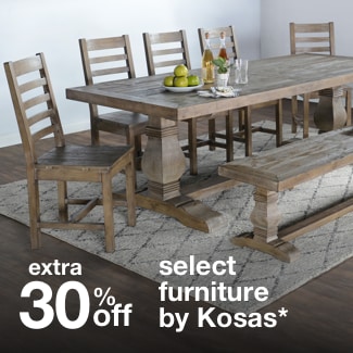 extra 30% off select furniture by Kosas*