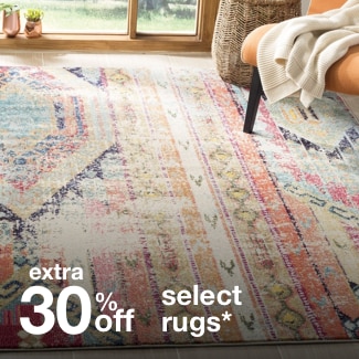 extra 30% off select rugs*