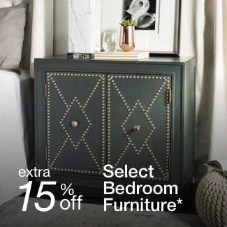 extra 15% off bedroom furniture*