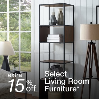 extra 15% off select living room furniture*