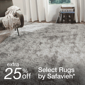 extra 25% off Select Rugs by Safavieh