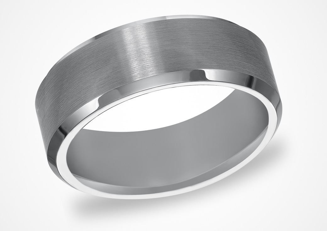 men's silver wedding band
