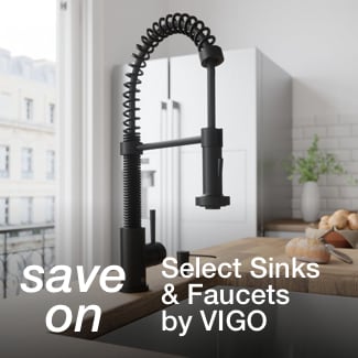 save on select sinks & faucets by VIGO