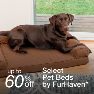 up to 60% off select pet beds by FurHaven*