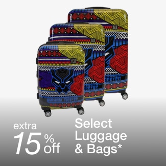 extra 15% off select Luggage & bags*