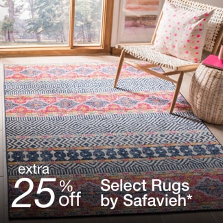 extra 25% off select Area Rugs by Safavieh*