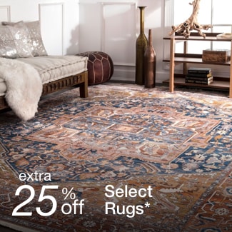 extra 25% off select Area Rugs*