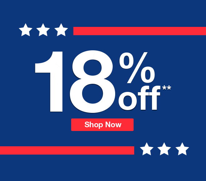 Memorial Day Blowout 18% off Coupon**