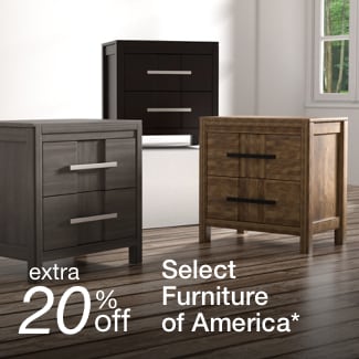 extra 20% off select Furniture of America*