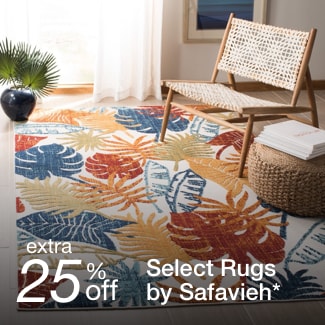 Extra 25% off select area rugs by Safavieh*