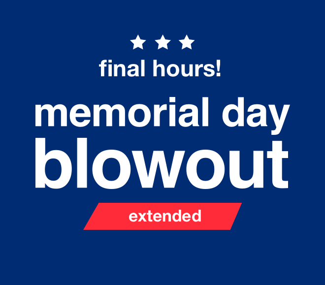 Memorial Day Blowout Extended