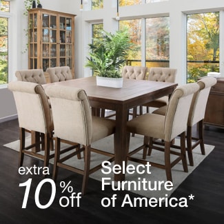 extra 10% off select Furniture of America*