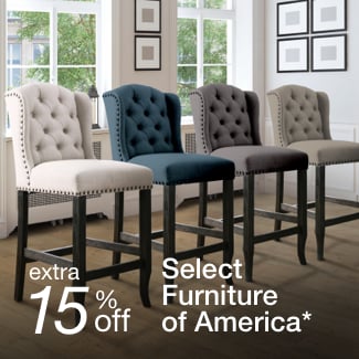 extra 15% off select Furniture of America*