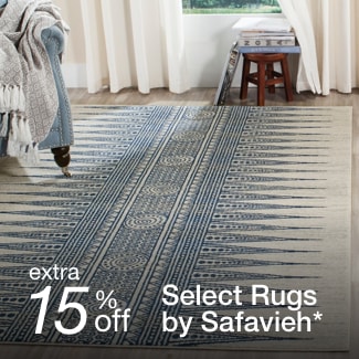 extra 15% off select Area Rugs by Safavieh*