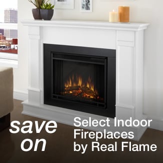 save on select Indoor Fireplaces by Real Flame