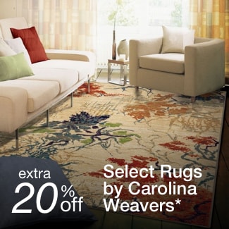 extra 20% off select Area Rugs by Carolina Weavers*