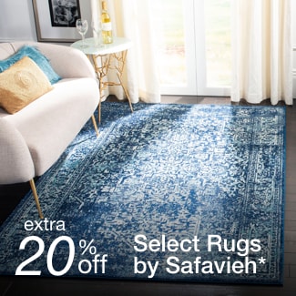 extra 20% off select area rugs by Safavieh*