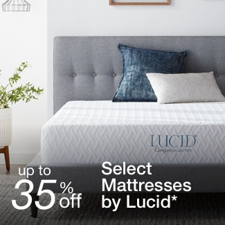 up to 35% off select Mattresses by Lucid*