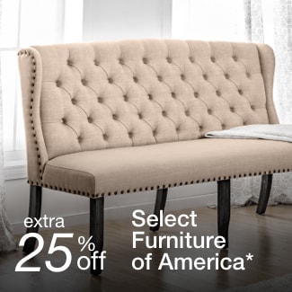 extra 25% off select Furniture of America*
