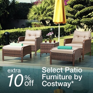 extra 10% off select patio furniture by Costway*