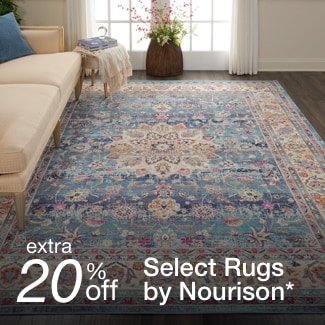 extra 20% off select area rugs by Nourison*