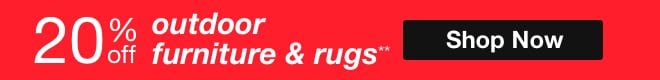 20% off Rugs & Outdoor Furniture