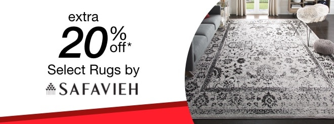 Extra 20% off select Area Rugs by Safavieh*