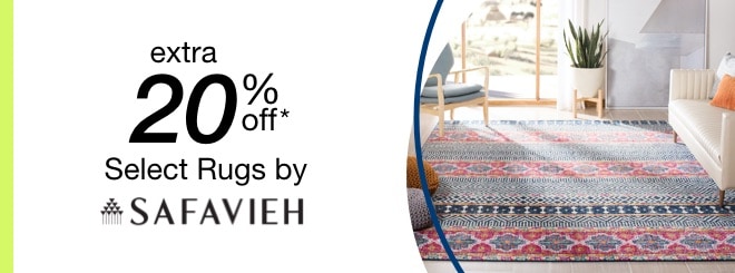 extra 20% off select Area Rugs by Safavieh*