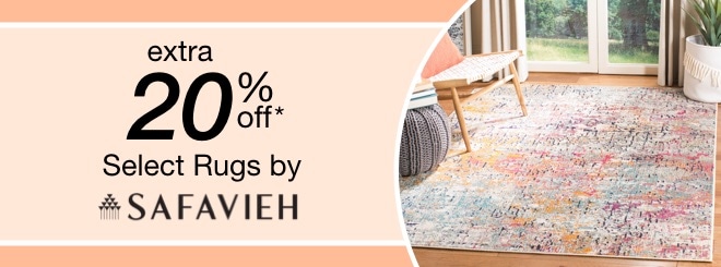 extra 20% off select Area Rugs by Safavieh*