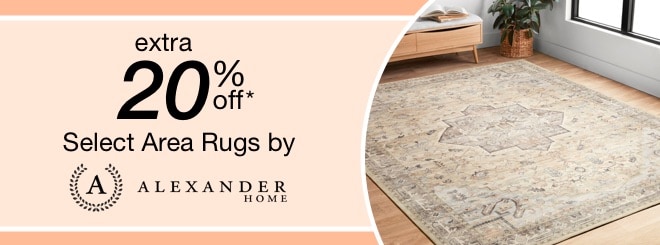 extra 20% off select Area Rugs by Alexander Home*