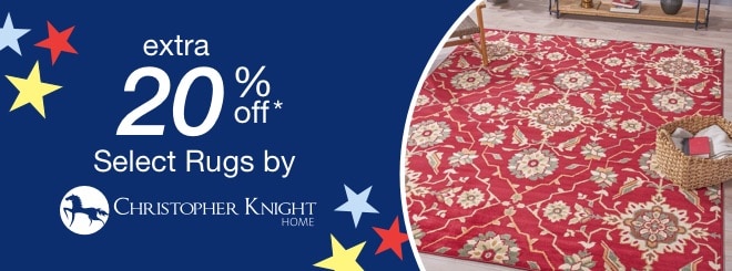 extra 20% off select Area Rugs by Christopher Knight*