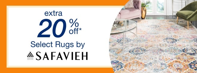 extra 20% off select Rugs by Safavieh*